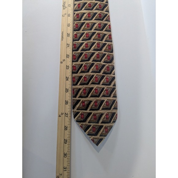 Robert Talbott Studio‎ Men's Necktie Tie 100%Silk 4"X60" Geometric Design Hand - Picture 6 of 7